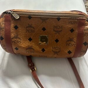 MCM Visetos Leather Crossbody Authenticated